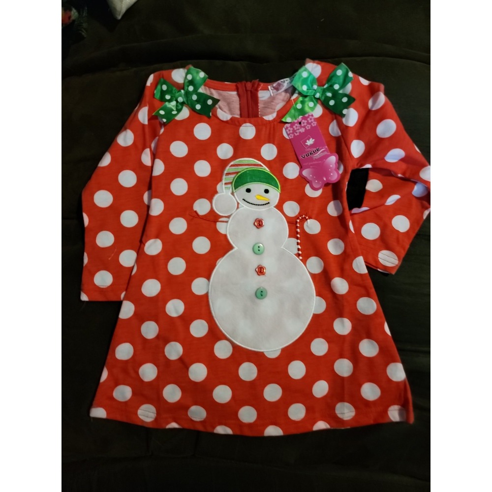 Vogue‎ fashion snowman Christmas holiday dress size 18 24 months nwt